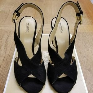Michael Kors Becky Suede Sling Back Sandal